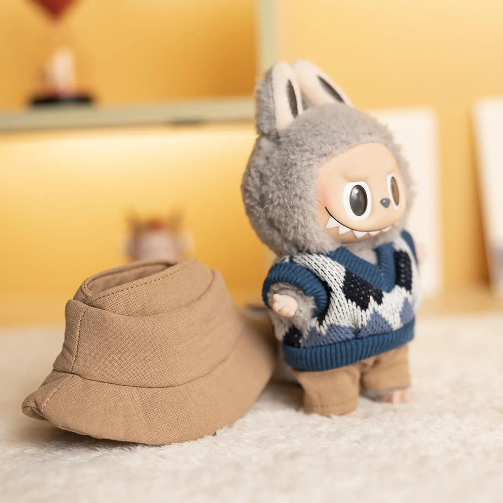 17cm Doll Clothes for Kids Birthday Gift Decoration Plush Doll Accessories Fashion DIY Doll Toy Dress up Top and Pants Outifit