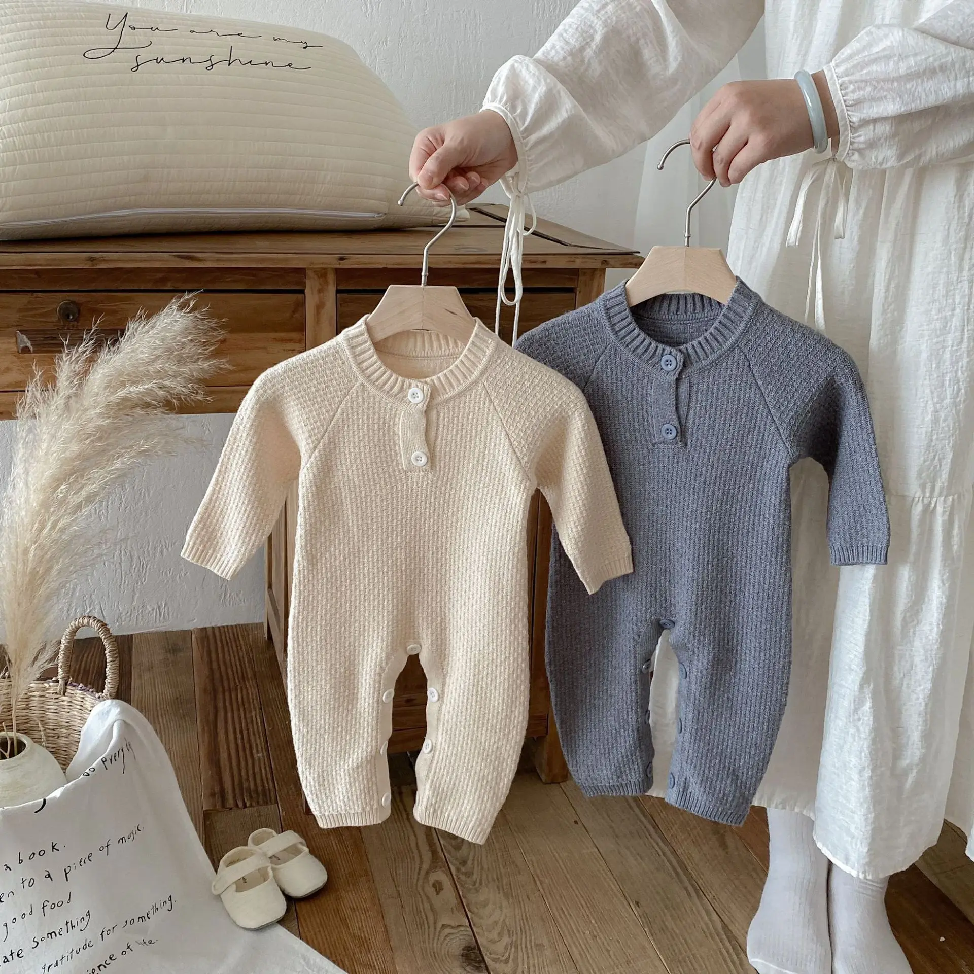 Ropa de bebé de 0 a 3 años, peleles para niños pequeños, monos de punto Daliy sólidos, prendas de punto para bebé, traje para niñas - imagen 2