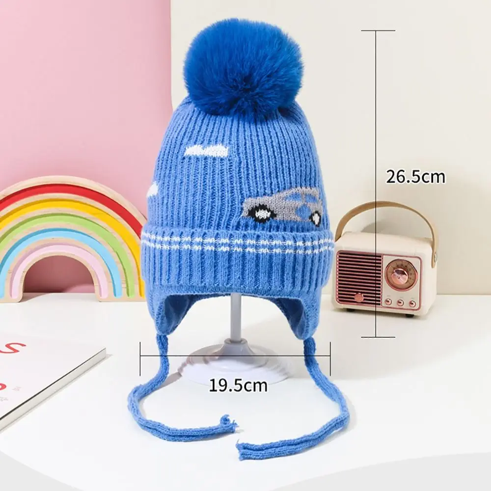 Gorro de dinosaurio tejido con orejeras para bebé y niño invierno - imagen 5