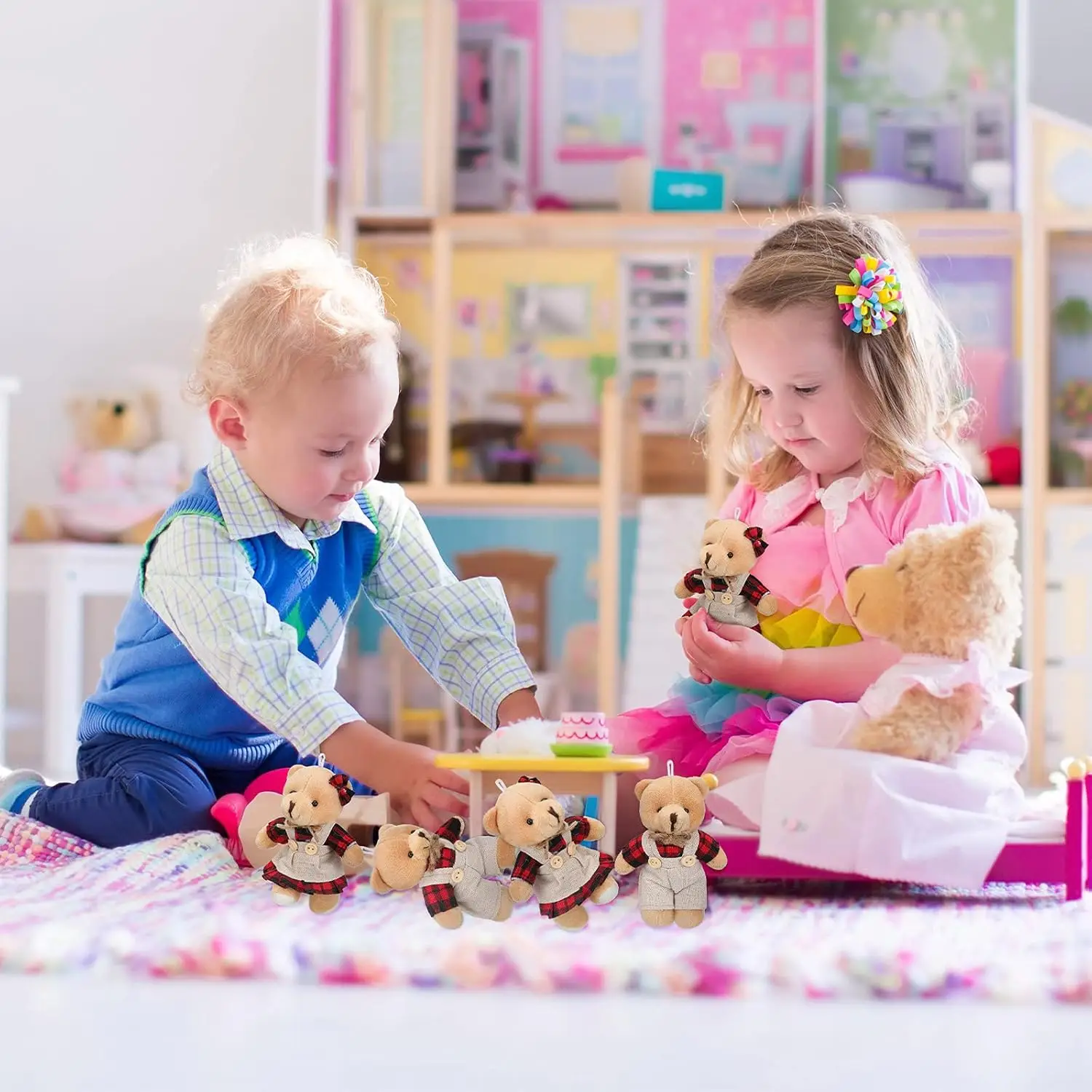 Ositos de peluche pequeños para llavero y manualidades - imagen 3
