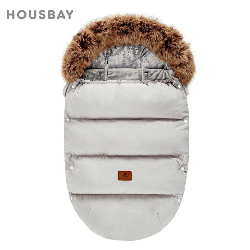 Cochecito de invierno para bebé con funda cálida impermeable