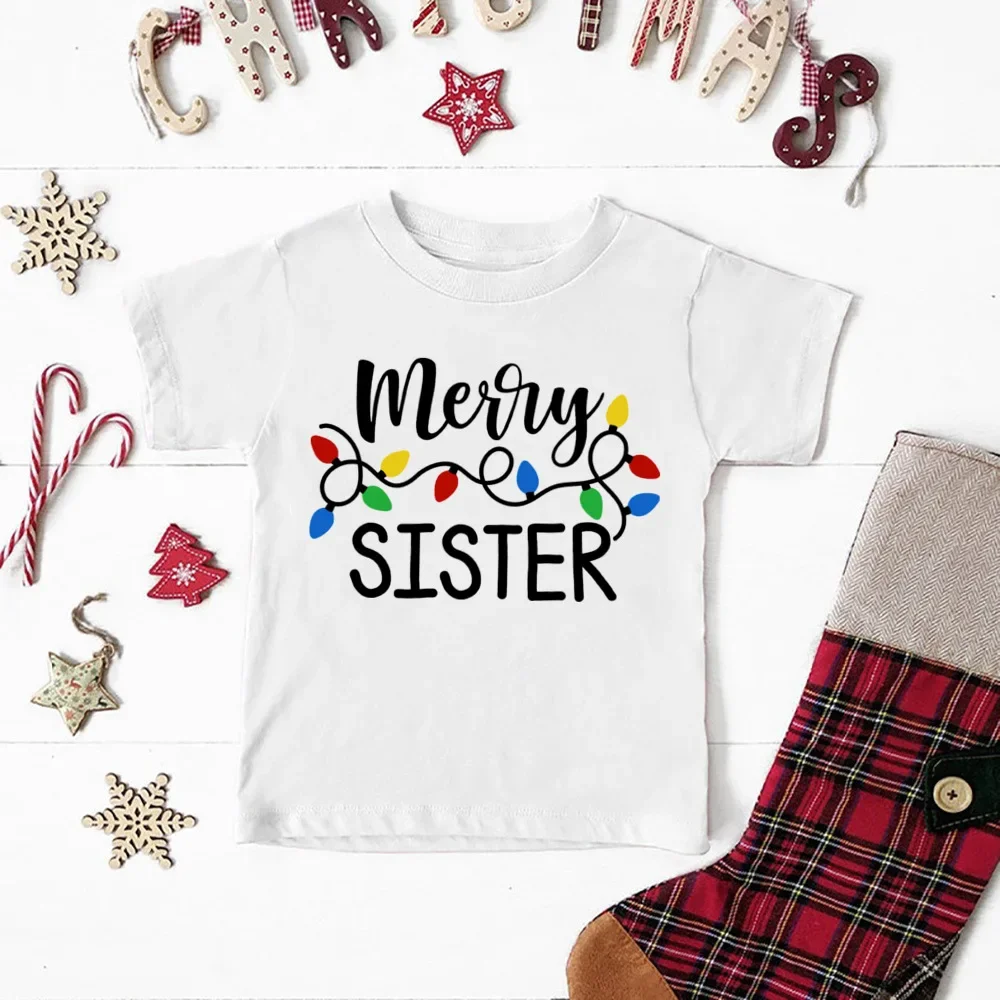 Feliz Navidad, ropa a juego para la familia, trajes de fiesta, Tops, mono para bebé, camiseta de Navidad para papá, hija, hijo, camiseta de vacaciones - imagen 5