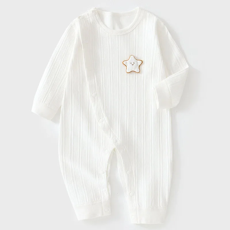 Ropa de otoño para niña, monos de manga larga de algodón bonitos con dibujos animados informales coreanos, artículos para recién nacidos, trajes para niño pequeño B260 - imagen 4