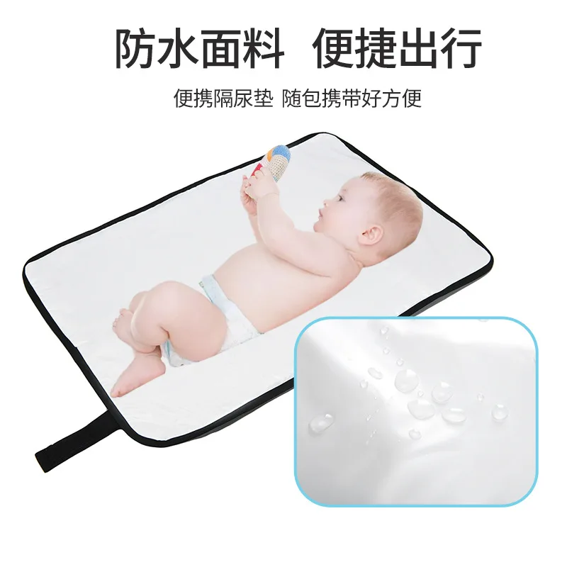 Cambiador portátil impermeable para bebé – Esterilla grande PVC - imagen 4