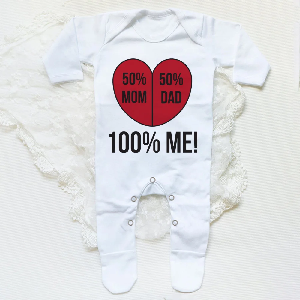 Mamá papá yo Babygrow traje de dormir mameluco infantil bebé que viene a casa traje Newbron ducha regalo ropa de bebé niños niñas traje de dormir blanco - imagen 4