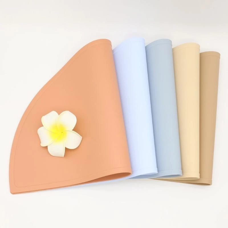 M76C Baby para niños pequeños Silicona Semicírculo Plaz manteca portátil Non Slip Phatemat - imagen 4