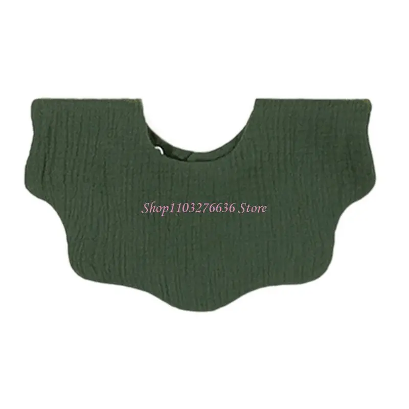R6FD Muslin Bib Bab Baby Saliva Toalla algodón Toalla babeo suave - imagen 3