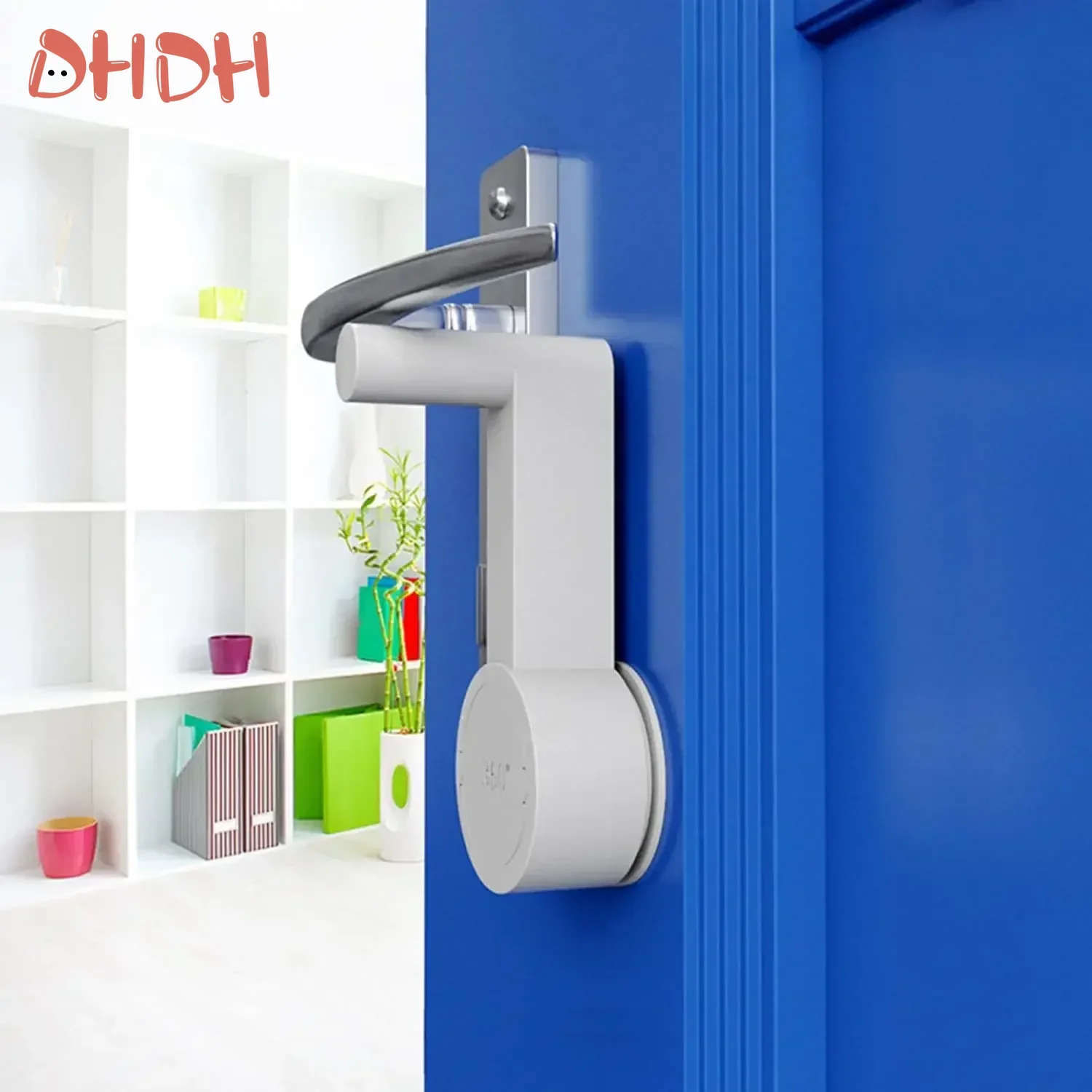 Cerradura de manija de puerta de seguridad para niños, cerraduras para bebés, cerradura de manija antiapertura fácil de instalar, dispositivo de protección para niños para puerta de habitación de mascotas - imagen 4
