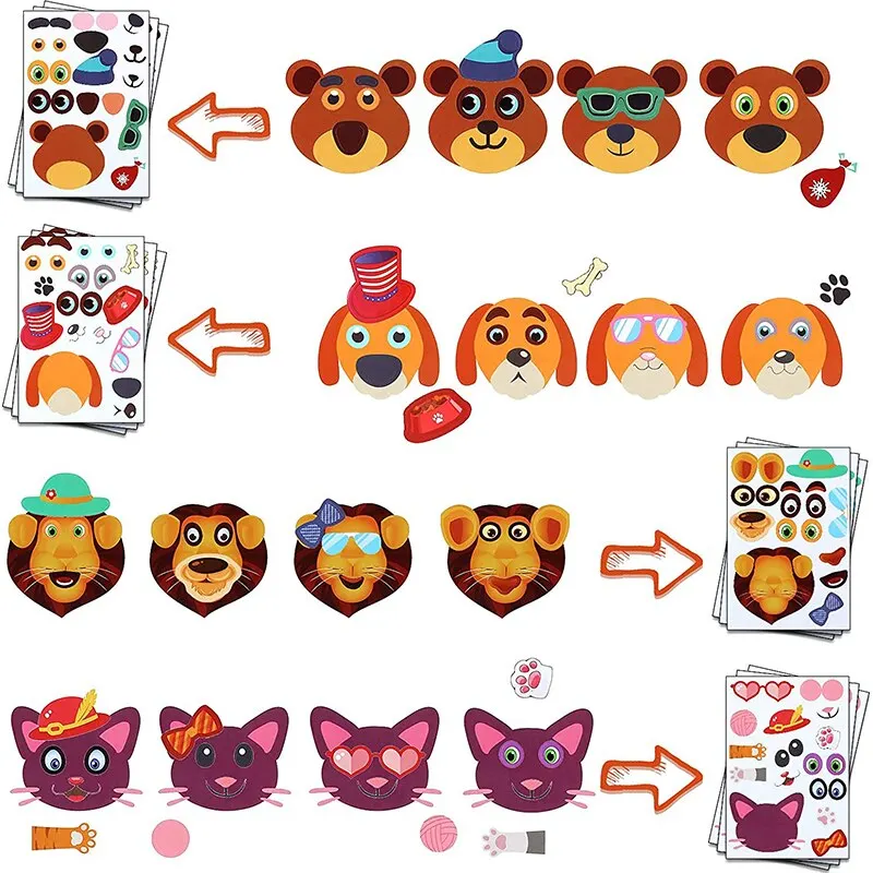 Puzzles de animales para niños – Pegatinas educativas desmontables - imagen 3