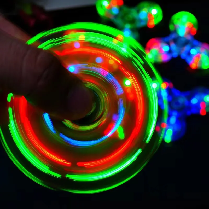 Fidget spinner LED para niños alivia el estrés y brilla en la oscuridad - imagen 4