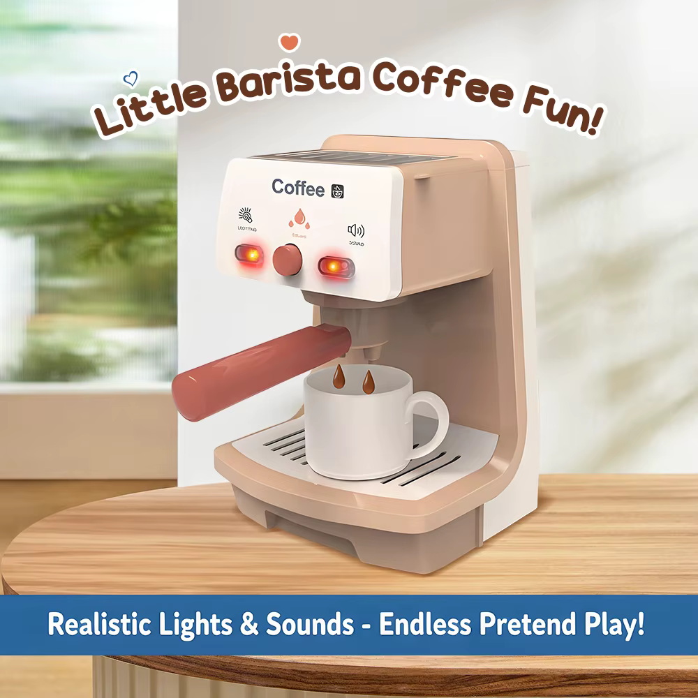 Cafetera de juguete con luces y sonidos – Juego de cocina infantil - imagen 4
