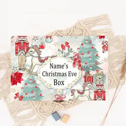 Caja de Nochebuena personalizada para niños – Recuerdo de fiesta en madera