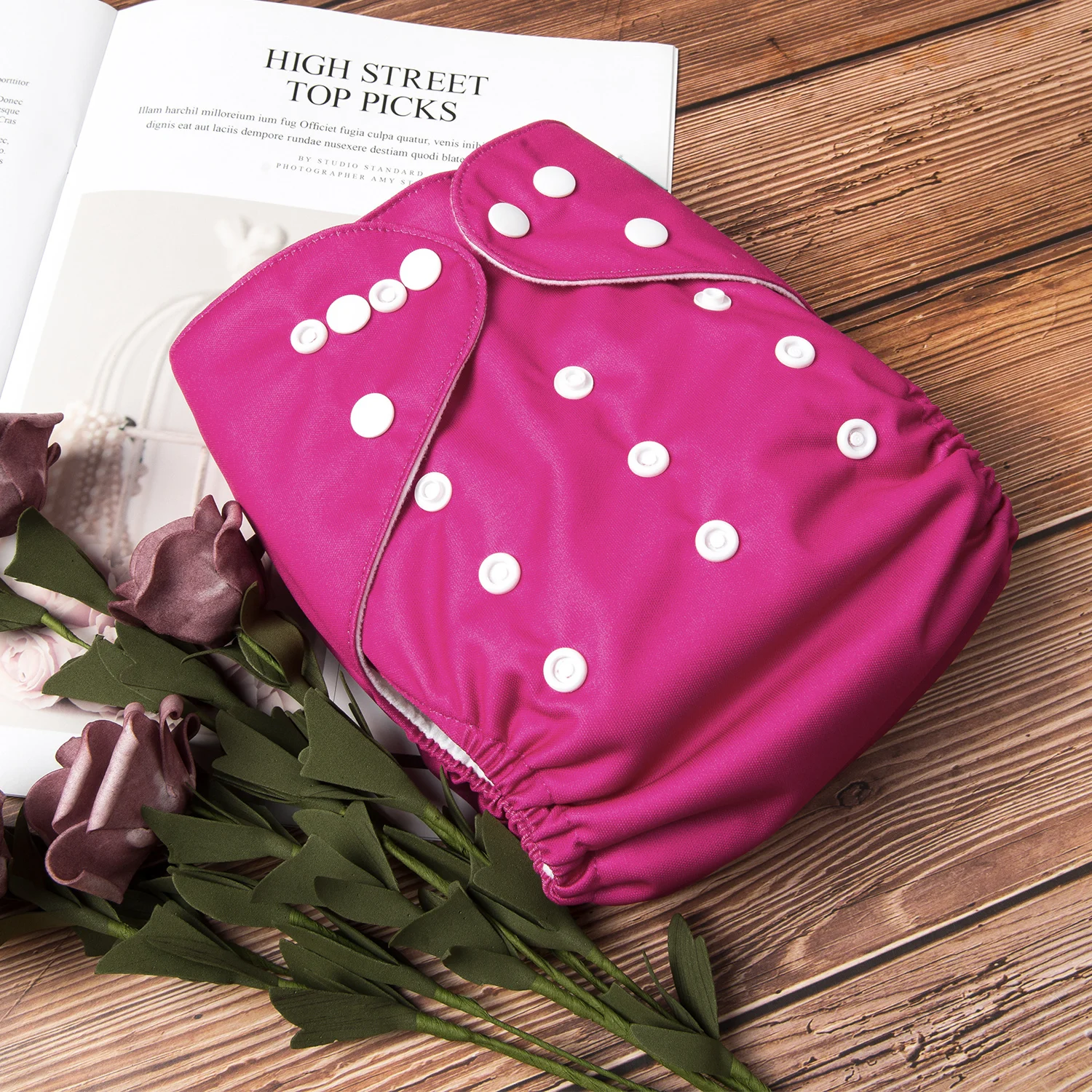 AlvaBaby pañal reutilizable de bolsillo liso para bebé - imagen 4