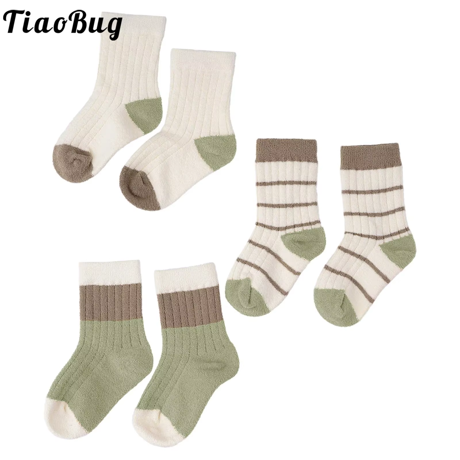 Calcetines rayas antideslizantes para bebé – Cálidos otoño e invierno - imagen 3