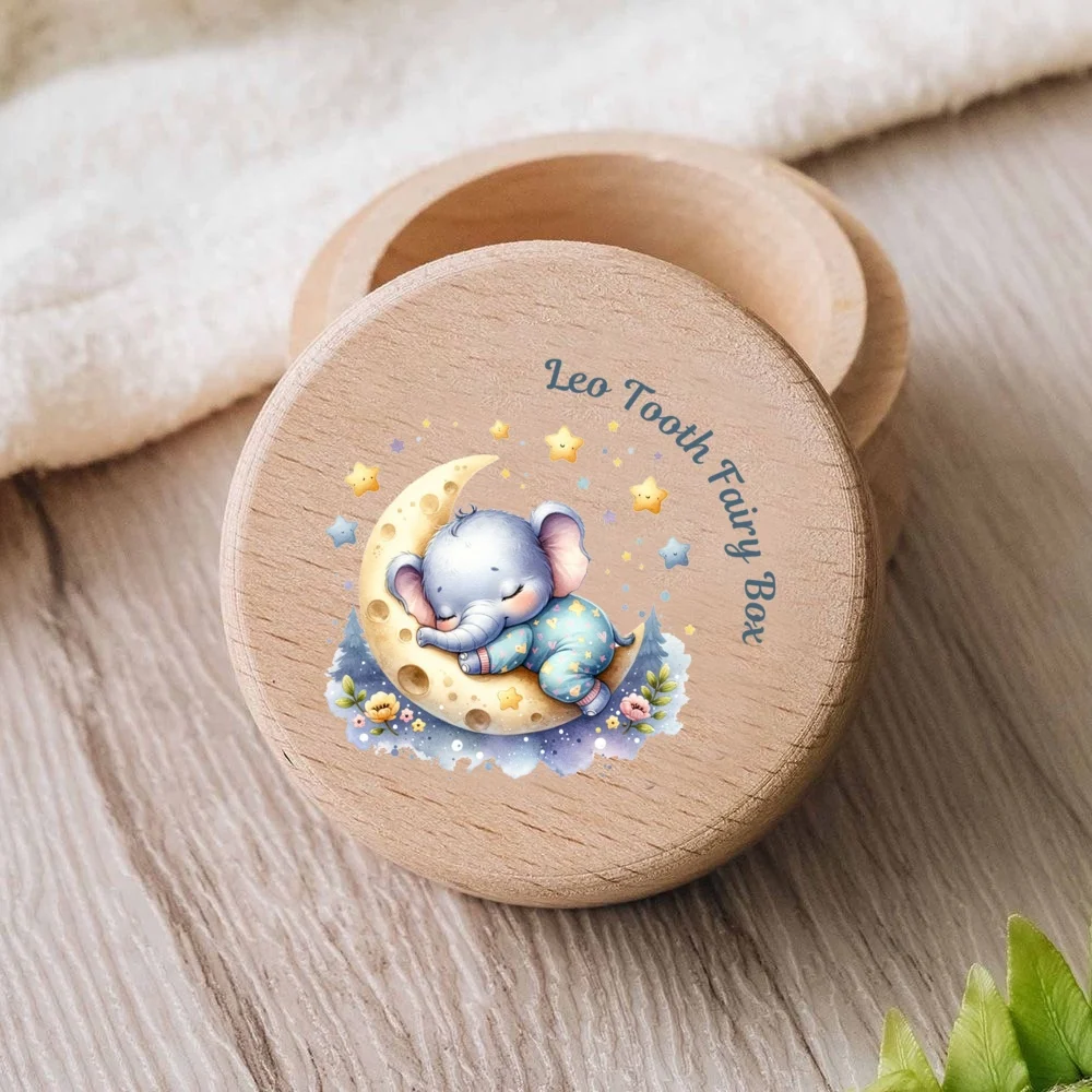 Caja de madera personalizada para regalos de bebé, caja de hadas de dientes, recuerdo, bautismo, almohada de Hada de los dientes, nuevo regalo de Baby Shower - imagen 2