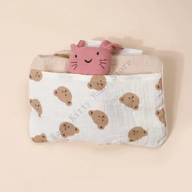 Bolsa organizadora para riel de cuna XXFE – Algodón suave con acceso rápido - imagen 2