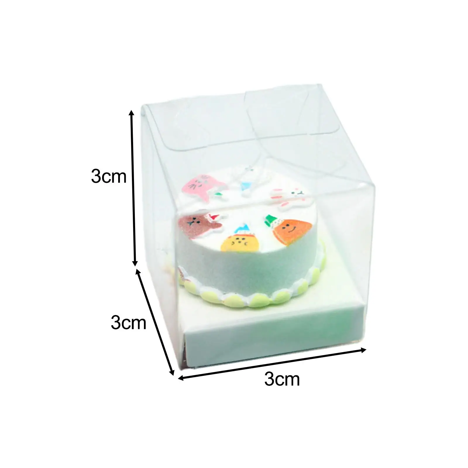 1:12 Scale Dollhouse Cake with Storage Box Accessories Toy Pretend Play for Dining Room Bedroom Kitchen Living Room Ornaments