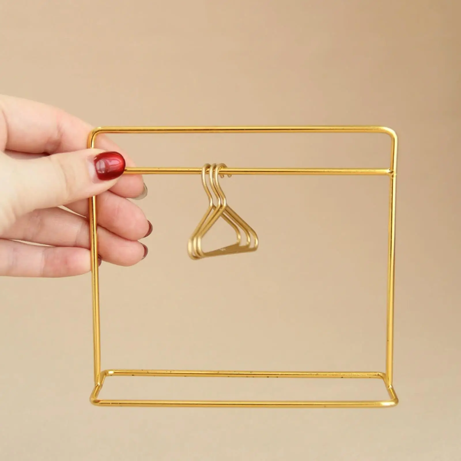 Doll Miniature Garment Rack with Hangers,Doll Wardrobe Furniture,1/12,Dollhouse Clothing Rack for Dollhouse Supplies