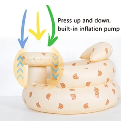 Silla inflable para bebé con respaldo y bomba de aire integrada