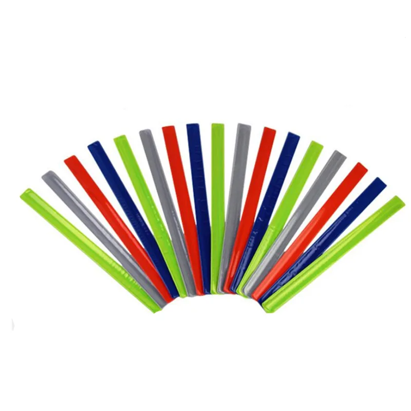 2 uds 40cm pulsera reflectante Slap Band correas para piernas pulseras reflectoras de seguridad brazalete envolvente para correr seguridad de conducción - imagen 4