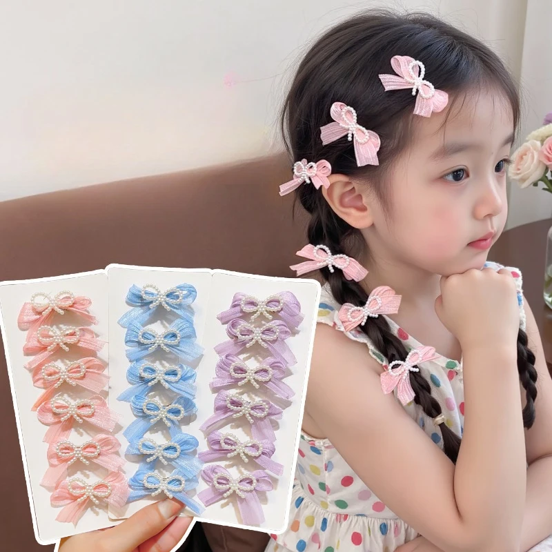 2025 nuevas pinzas para el cabello para niños con lazos pasadores de pelo delanteros para niñas para flequillo accesorios para el cabello de princesa dulce para niños pequeños - imagen 2