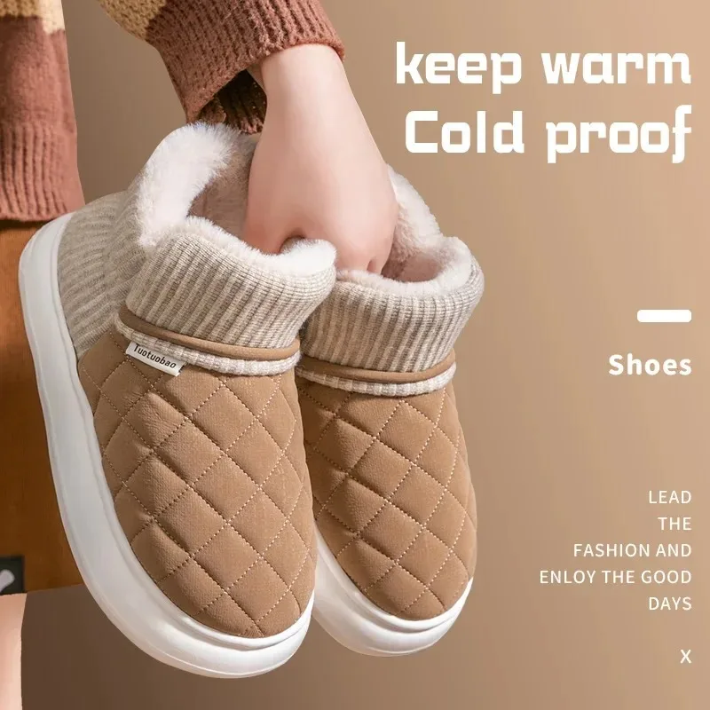 Zapatillas de invierno para mujer acolchadas con felpa interior - imagen 2