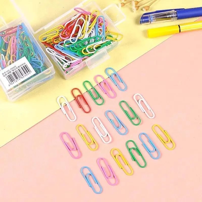 Clips de papel metálicos para documentos y libros, escuela - imagen 3