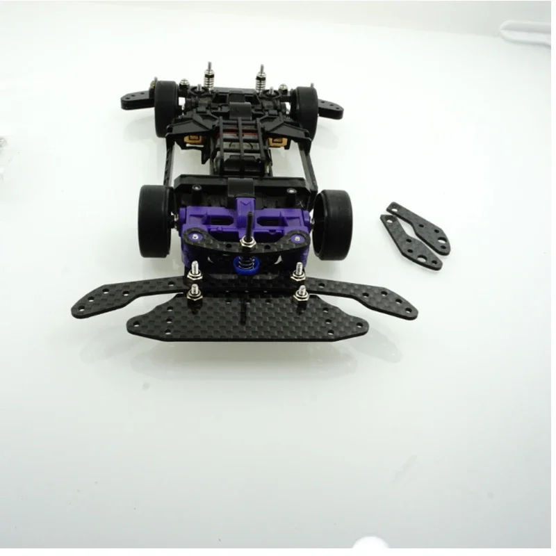 Mini 4wd karbon pivot seti salıncak balık araba parçaları MS şasi tam kaporta karbon arka tam fren geniş fren ayarı - imagen 2