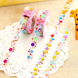 Cinta adhesiva de strass cristal para manualidades y álbum infantil