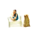 woman and dog