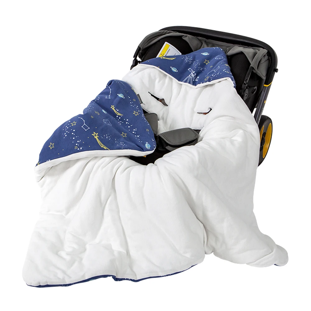 Manta envolvente para bebé para recién nacido con capucha a prueba de viento en un asiento de coche infantil, sobre cálido de otoño para descarga de 0 a 12 meses - imagen 5