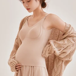Camisetas sin mangas de maternidad de talla grande para lactancia, camisola, Tops, sujetador de lactancia, ropa interior para mujeres embarazadas