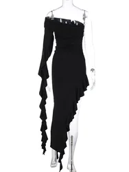 Vestido de maternidad con volantes para fotos de embarazo