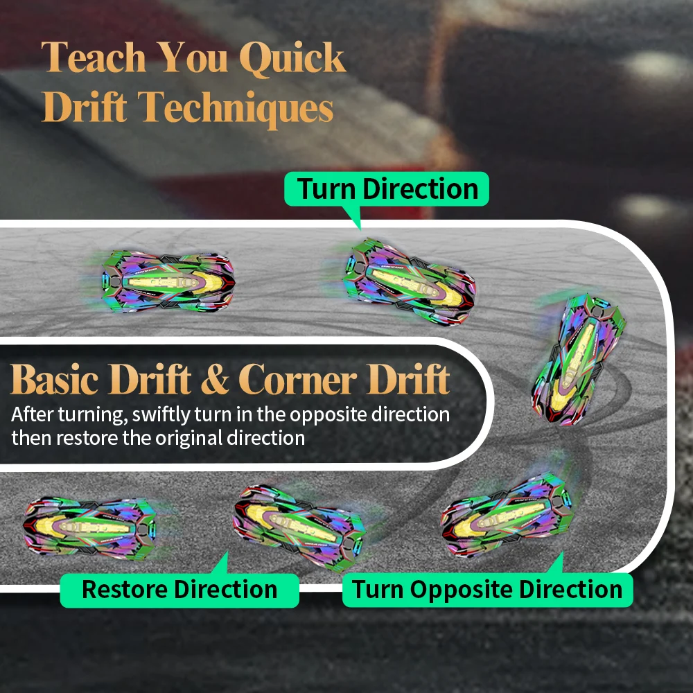JJRC 2,4G RC Racing Drift Car deslumbrante con luces modelo de pulverización juguetes para niños 4WD Control remoto vehículo de alta velocidad niño regalo de cumpleaños - imagen 5