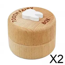 Caja recuerdos dientes de leche bebé madera personalizada infantil