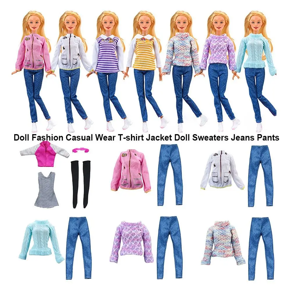 Conjunto ropa muñeca 1/6 camiseta chaqueta pantalones - imagen 4