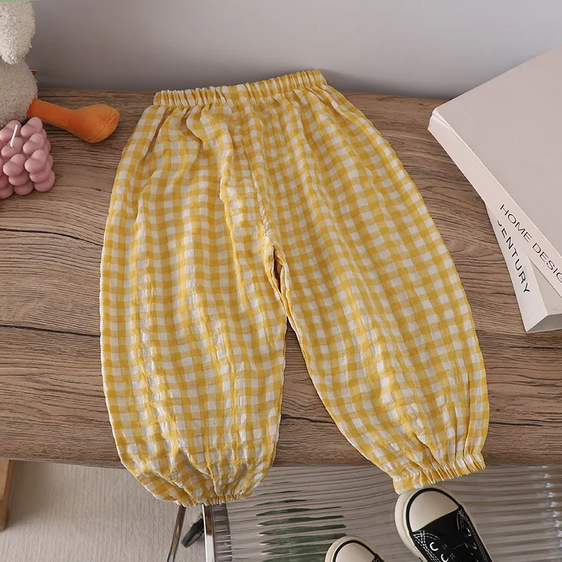 Ropa para niños, novedad de verano, ropa para exteriores para bebés, pantalones a prueba de mosquitos, pantalones casuales finos para niños y niñas - imagen 3