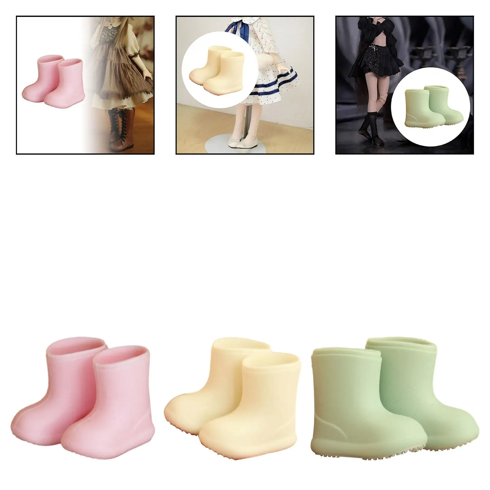 Doll Shoes for 1/12 Doll Photo Prop Waterproof Handmade Doll Accessories Toy