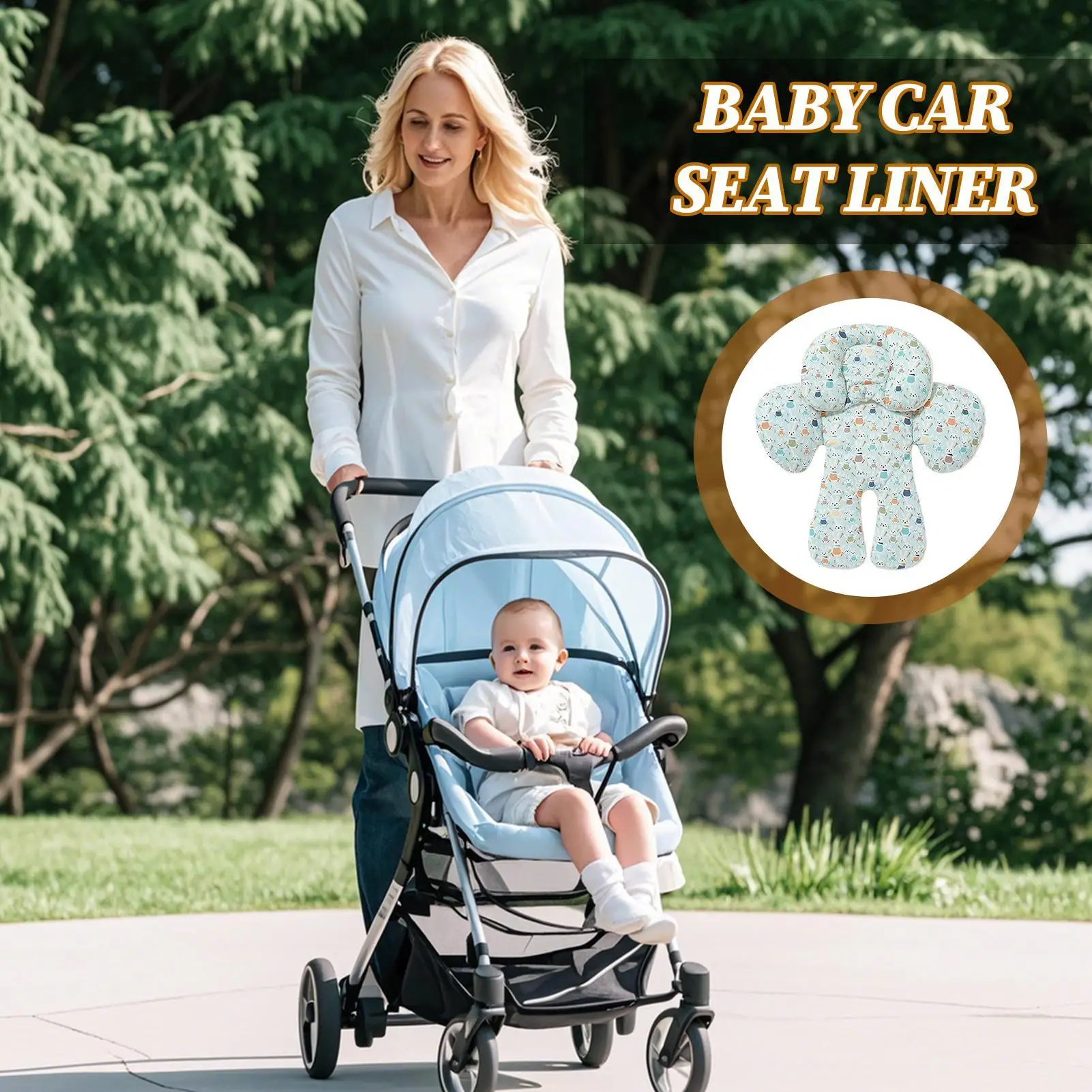 Protector de asiento coche bebé soporte cabeza ajustable - imagen 4