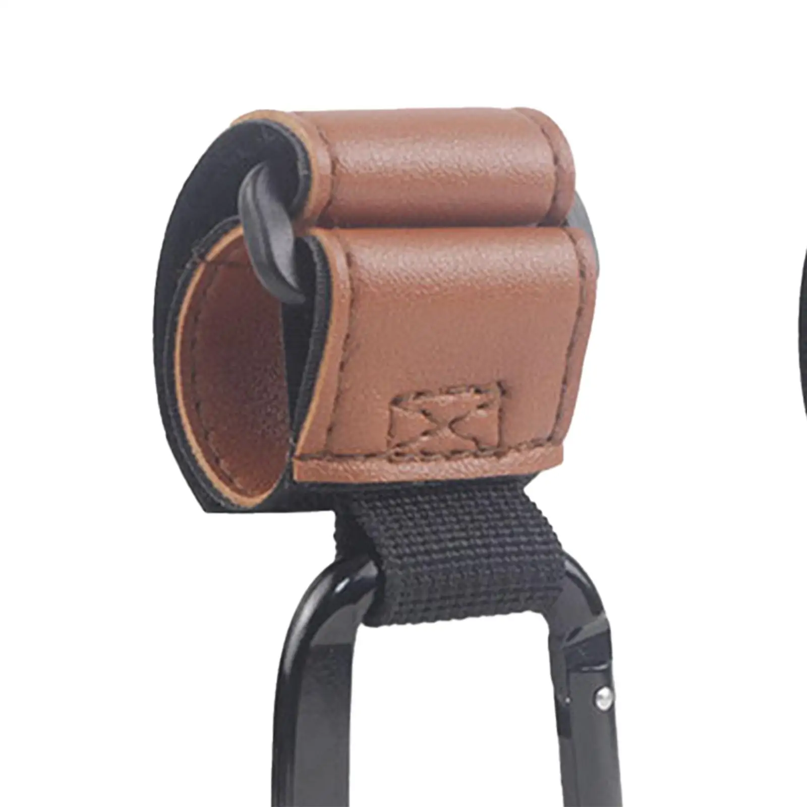 Ganchos universales de cuero PU para cochecito, Clips ajustables para colgar pañales, bolsas de compras para accesorios de cochecito infantil - imagen 4