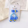3pcs blue flip flops