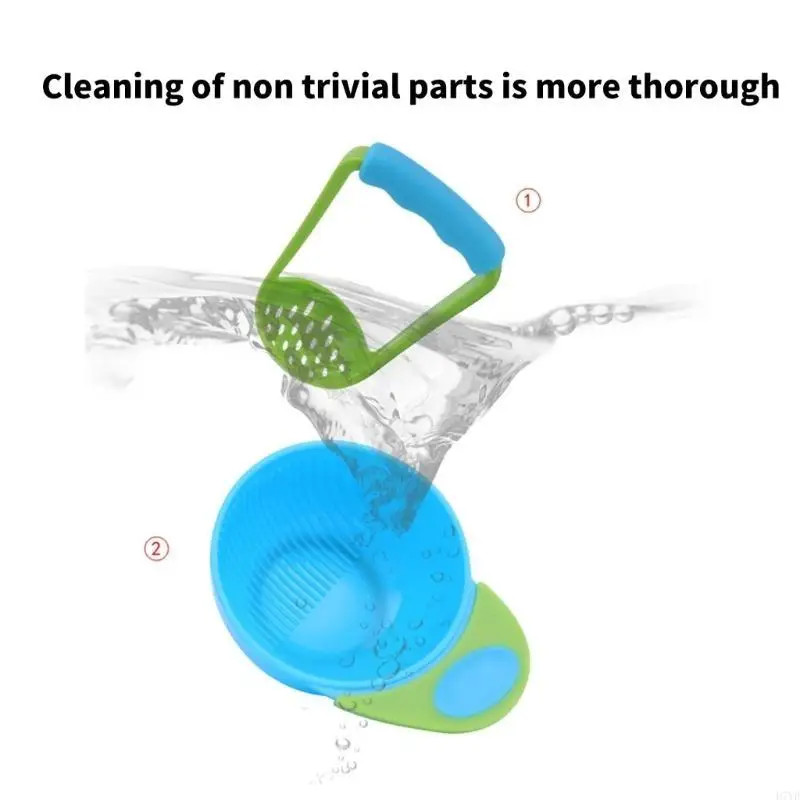 D7YD tazón triturador alimentos para bebés con tazón, triturador alimentos, tazón molienda para niños pequeños - imagen 4