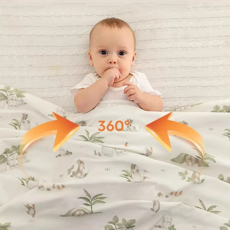 Toalla envolvente de algodón para bebé recién nacido – Baño y swaddle - imagen 3