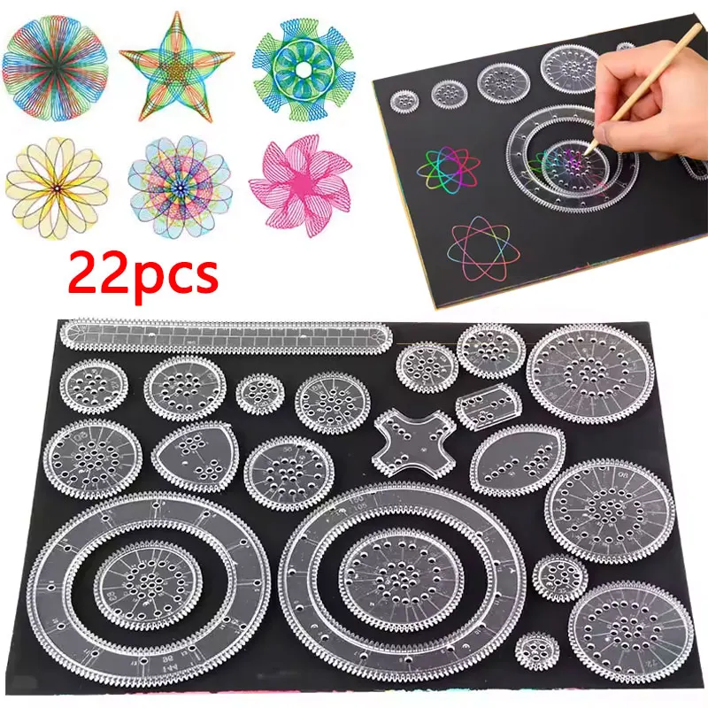 Espirografo infantil: juego de plantillas geométricas para dibujar - imagen 4