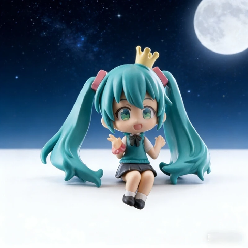 Miku Versión Q Muñeca de PVC – Juguete Decorativo Regalo Cumpleaños