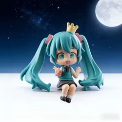 Miku Versión Q Muñeca de PVC – Juguete Decorativo Regalo Cumpleaños