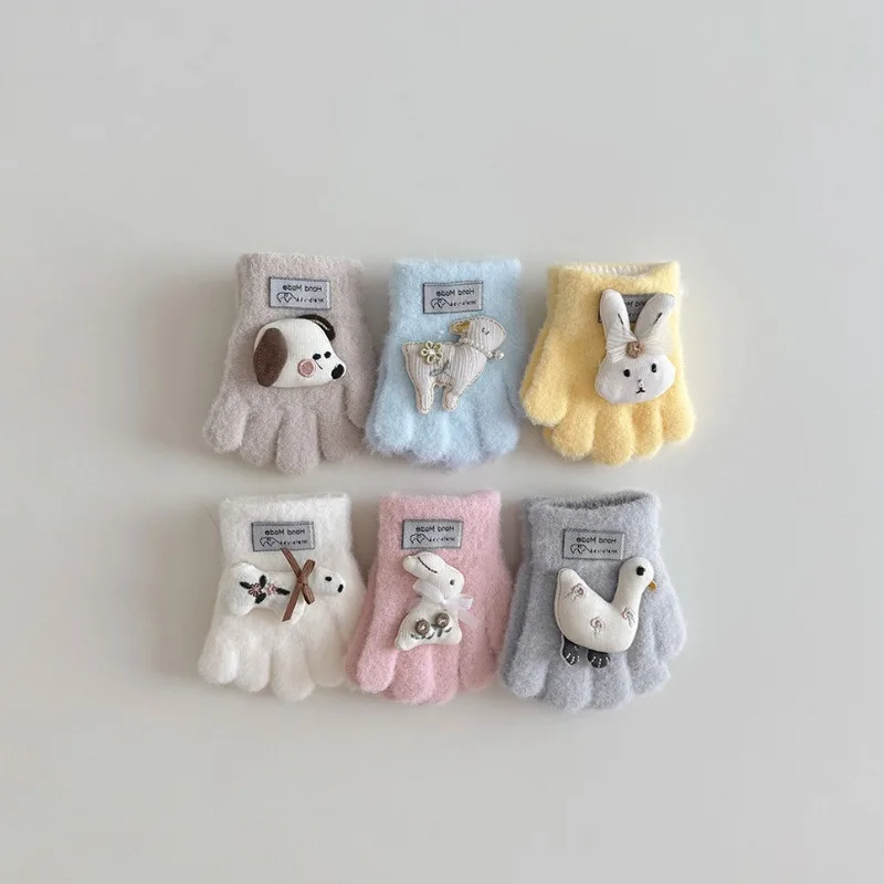 Guantes térmicos animales para niños – Invierno antideslizantes suaves - imagen 2