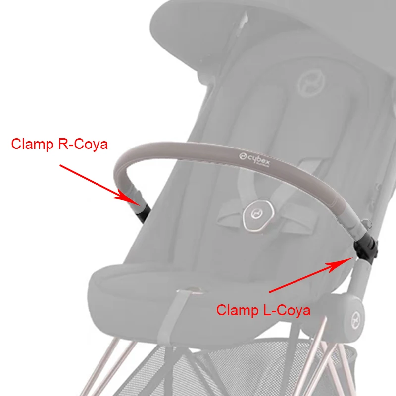 Abrazadera de barra de parachoques para Buggy, para cochecito Cybex Coya, Clip Amrest, accesorio de valla de seguridad, pasamanos de bebé, funda de conexión