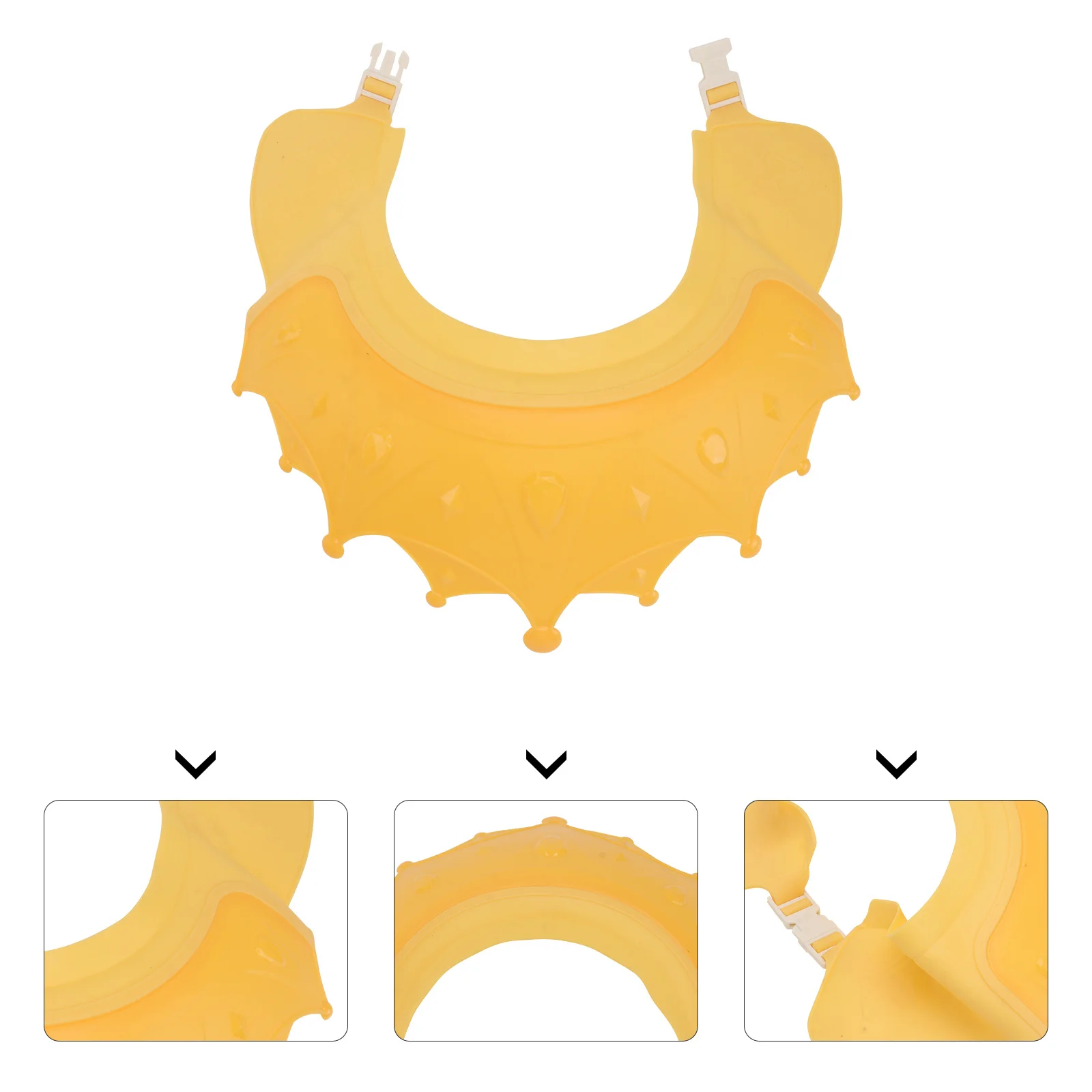 Gorros de champú para bebé, gorros de ducha impermeables de silicona para lavado de cabello, gorros protectores con ala de drenaje de dibujos animados para niños pequeños, 2 uds. - imagen 4