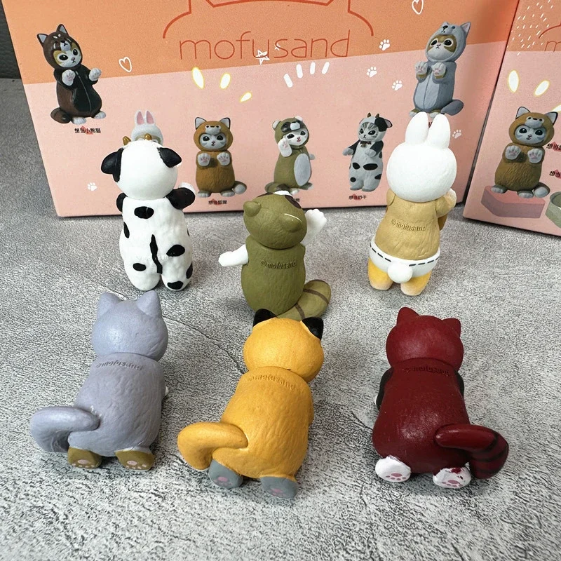 Mofusand-ropa de gatos de imitación de zorro, caja ciega de juguete, figuras de acción bonitas, muñecos de gatito, decoración de escritorio, regalos para niños - imagen 5